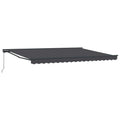 Manuell einziehbare Markise Anthrazit 4 x 2 m