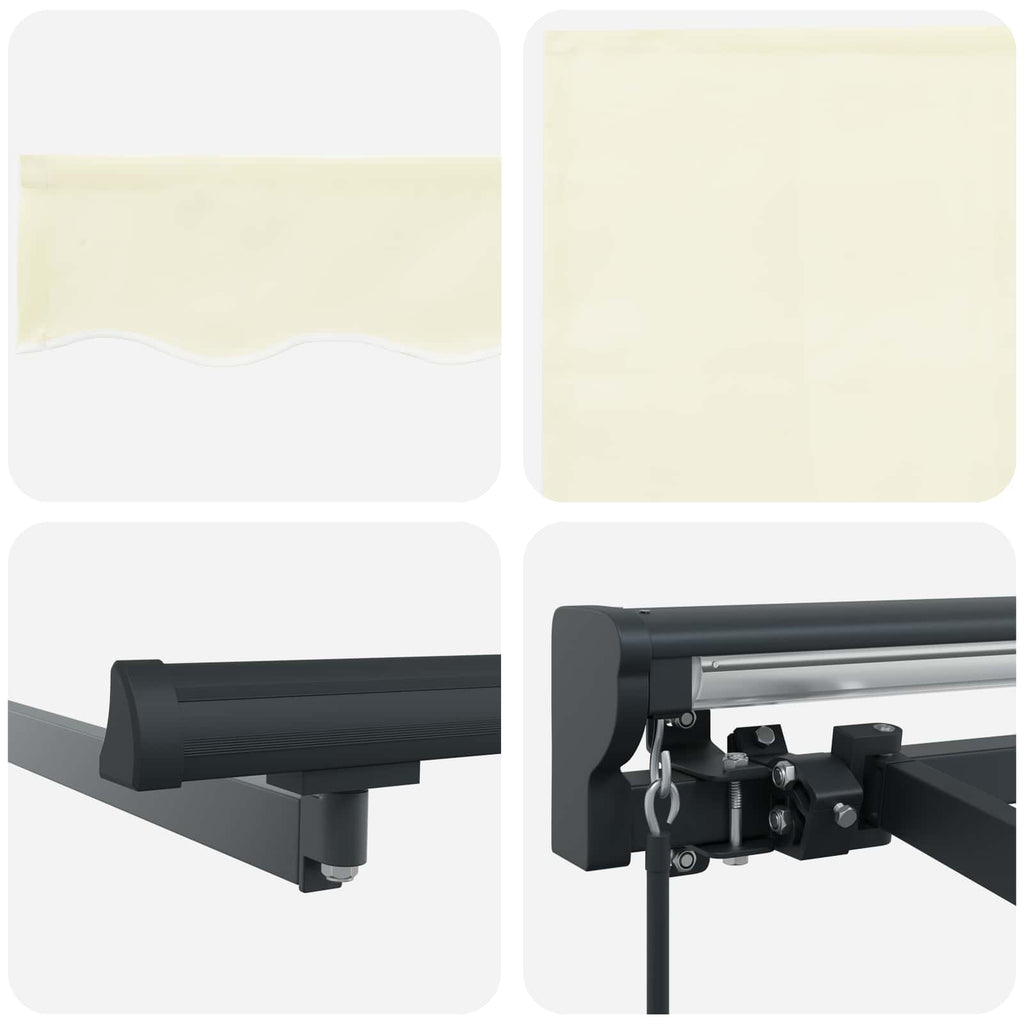 Manuell einziehbare Markise Creme 4,5 x 3,5 m