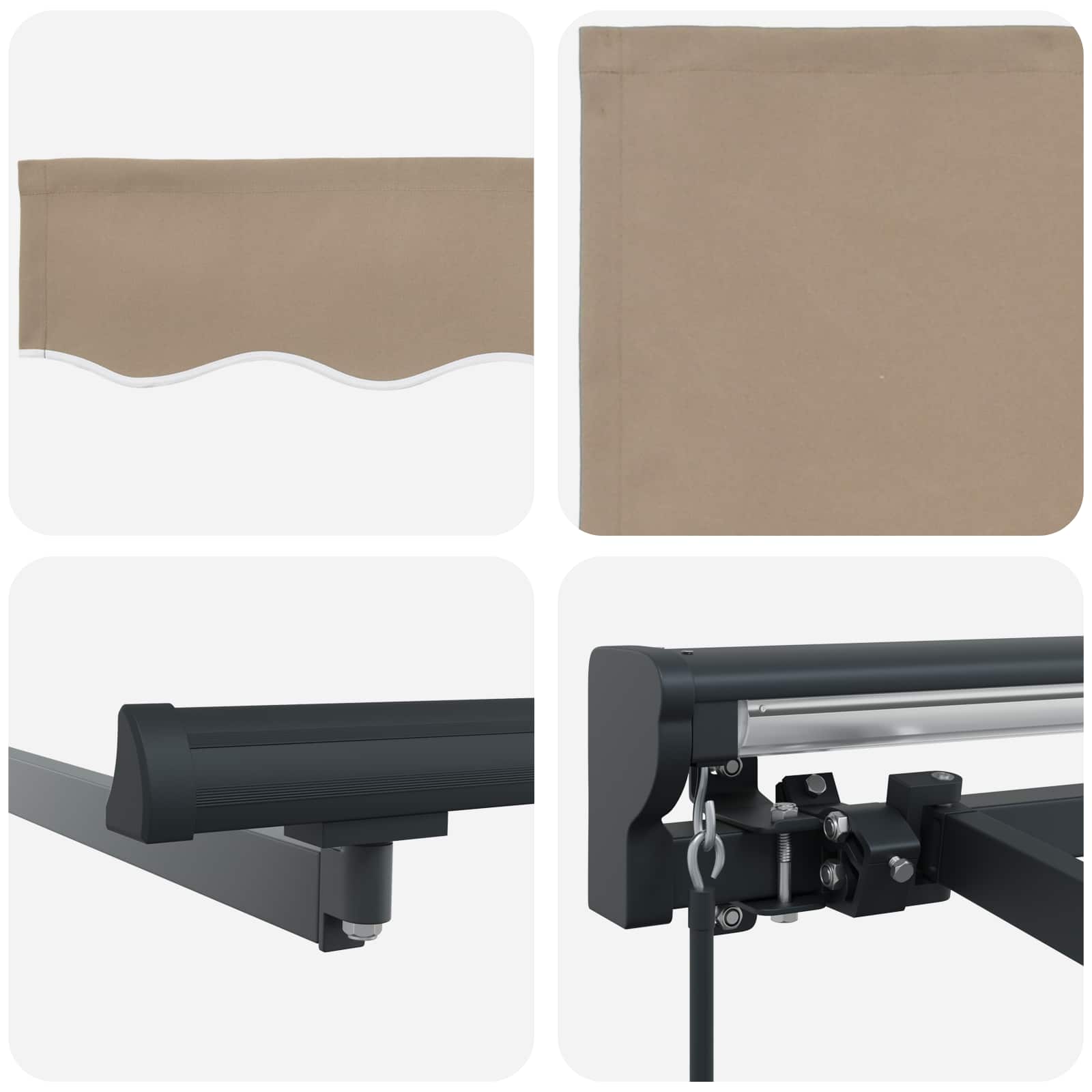 Manuell einziehbare Markise Beige 5 x 3,5 m