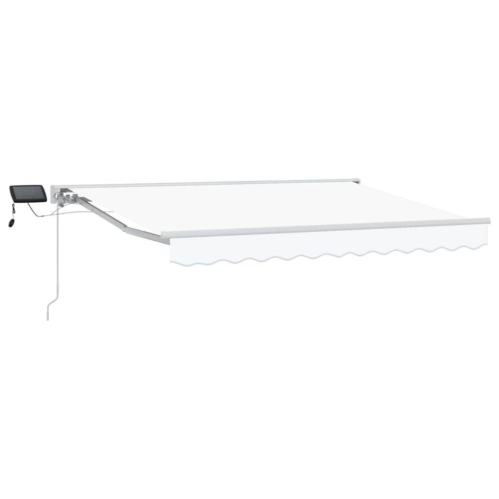 Manueller Markisenrahmen mit LEDs Weiß 2,5 x 2 m