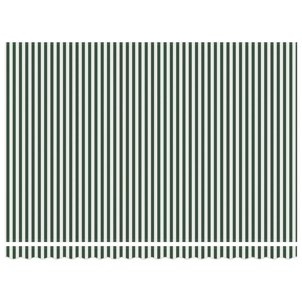 Manueller Markisenrahmen mit LEDs Grün und Weiß 4 x 2 m