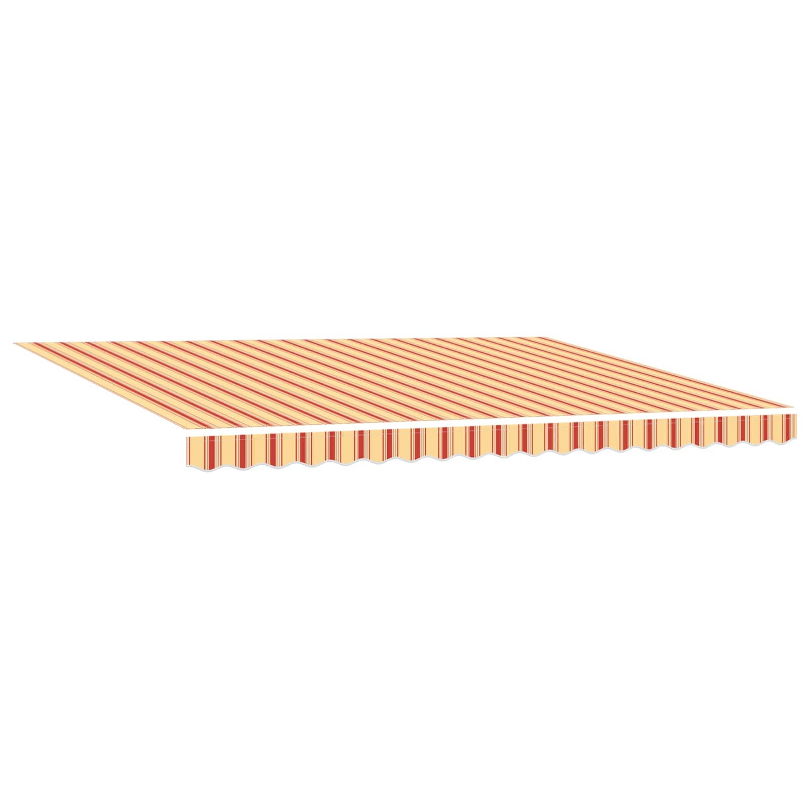 Manueller Markisenrahmen mit LEDs Gelb, Orange und Weiß 4 x 3 m