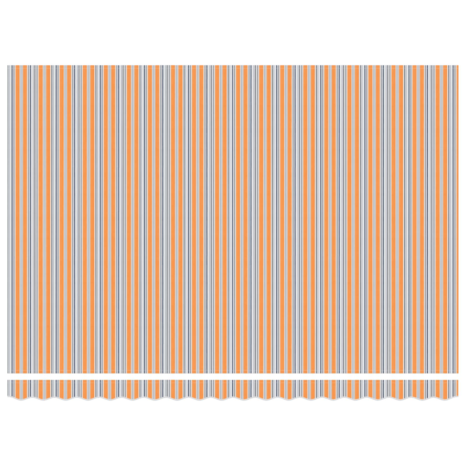 Manueller Markisenrahmen mit LEDs Blau, Orange, Weiß 4 × 3,5 m
