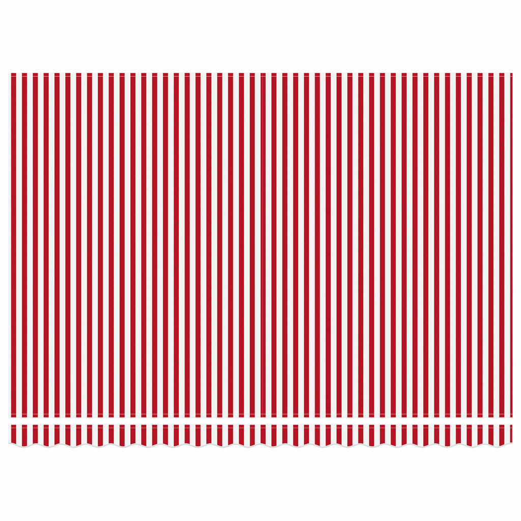 Manueller Markisenrahmen mit LEDs Rot und Weiß 4,5 × 3 m