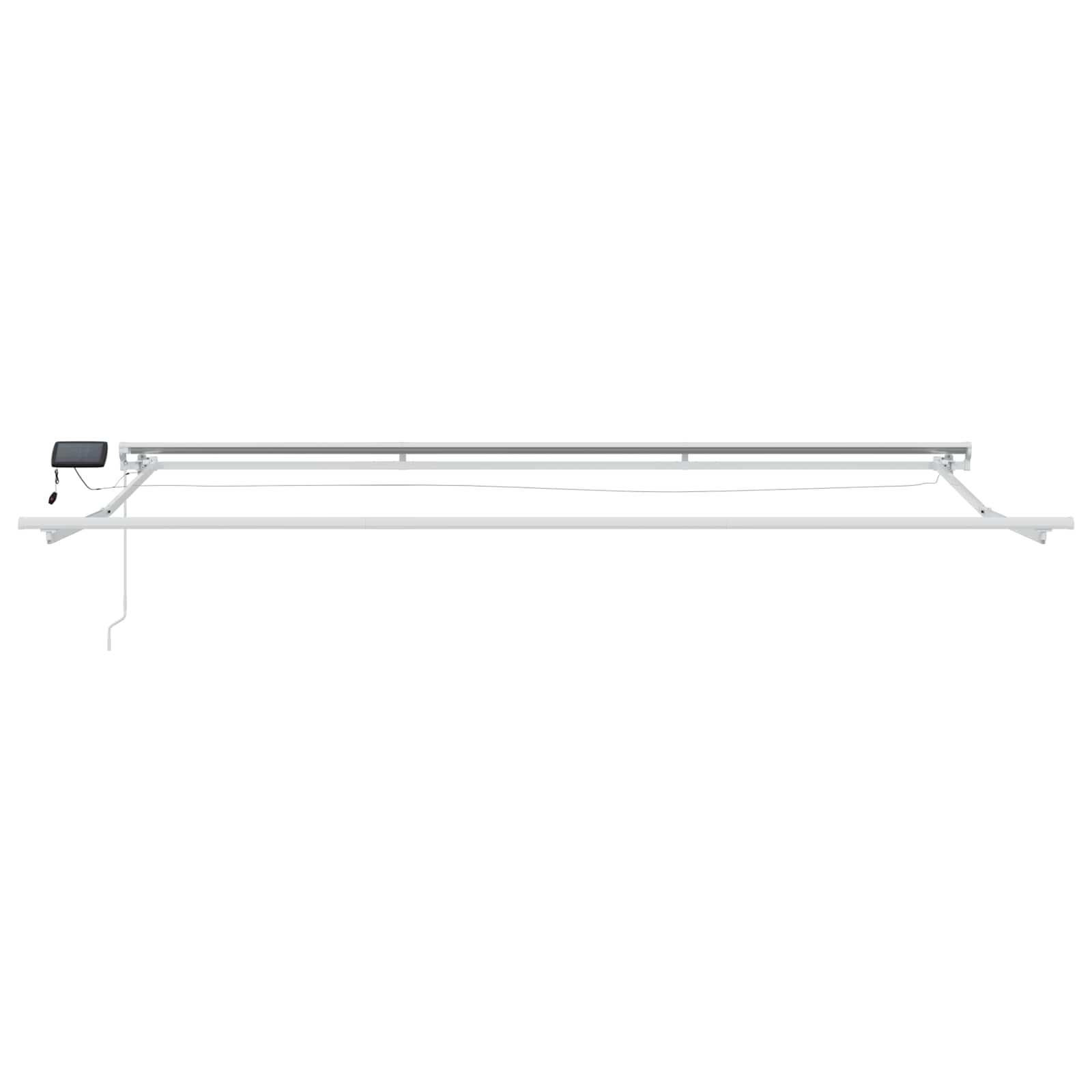Manueller Markisenrahmen mit LEDs Weiß, Grau, Anthrazit 5 x 3 m