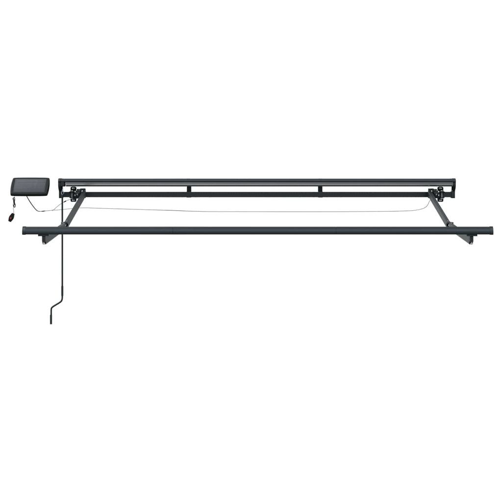 Manueller Markisenrahmen mit LEDs Anthrazit und Weiß 2,5 x 2 m