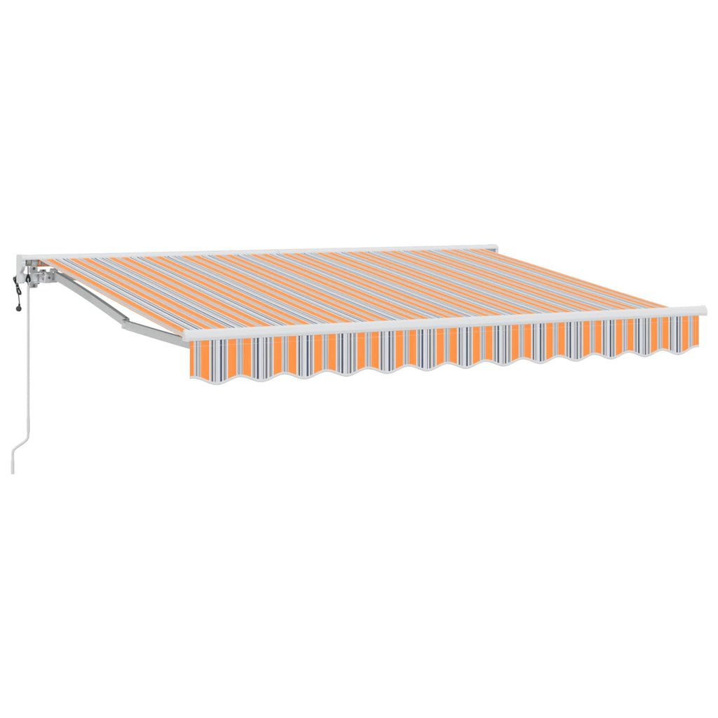 Elektrische ausziehbare Markise Orange, Grau, Blau, Weiß