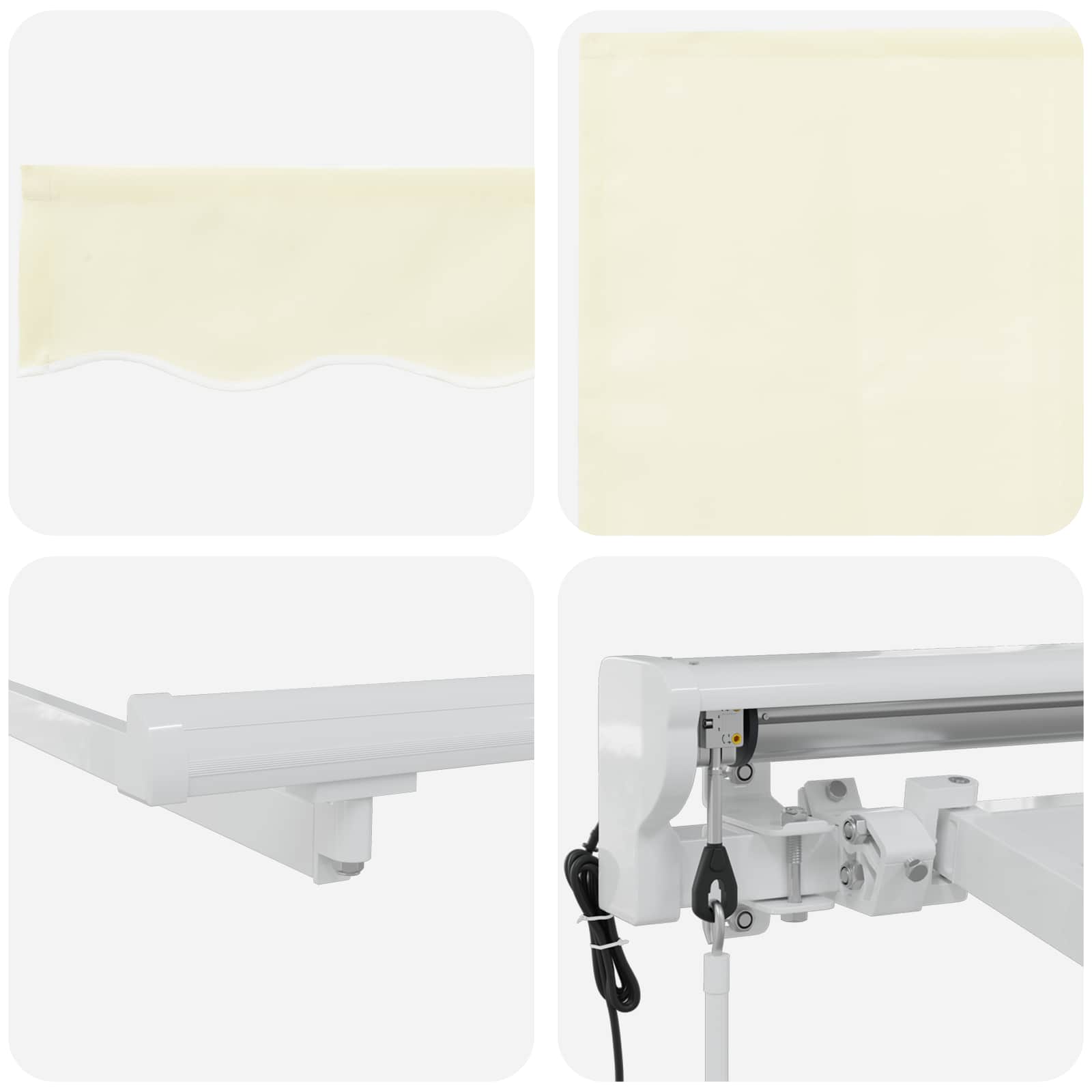 Elektrische ausziehbare Markise Creme 4 × 3,5 m