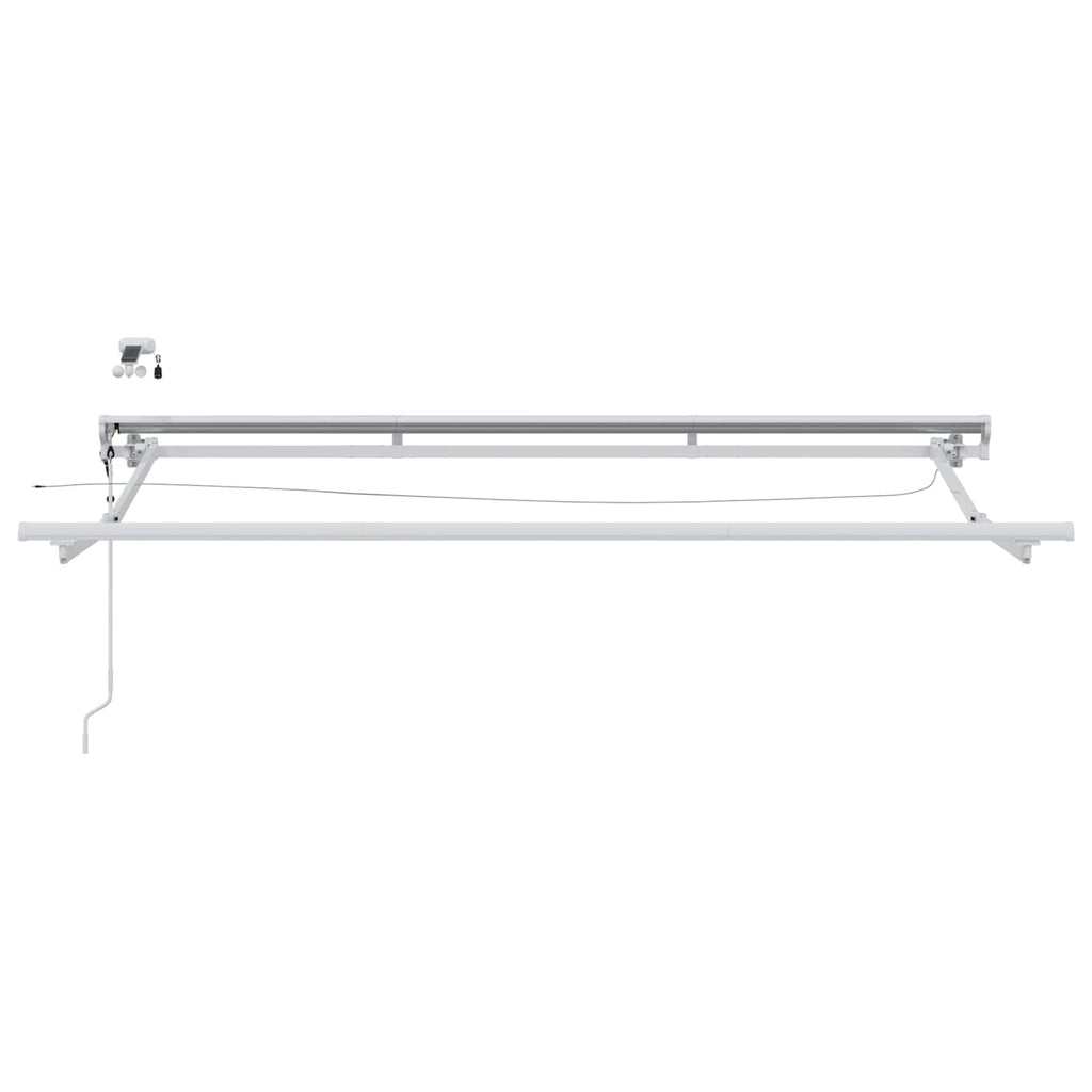 Elektrische ausziehbare Markise Gelb und Weiß 3 x 2 m