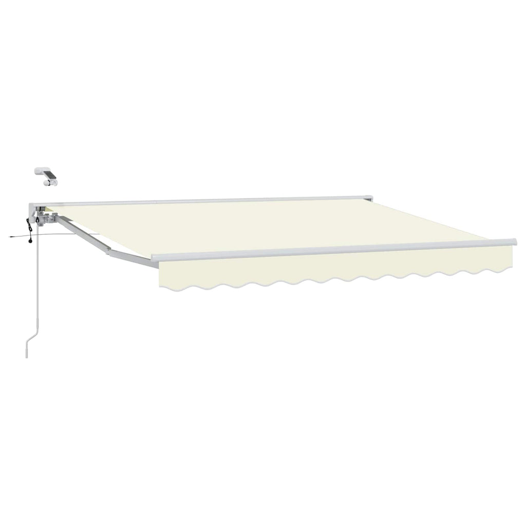 Elektrische ausziehbare Markise Creme und Weiß 3,5 x 2,5 m
