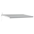 Elektrische ausziehbare Markise Anthrazit und Weiß 5 x 3 m