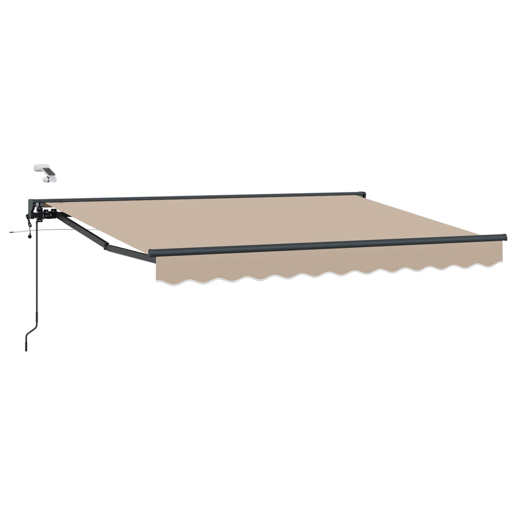 Elektrische ausziehbare Markise Beige und Anthrazit 3 x 2,5 m