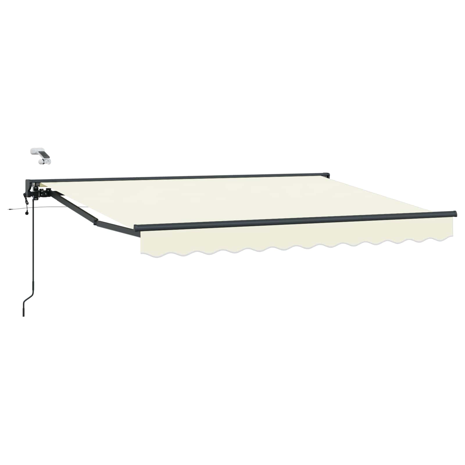 Elektrische ausziehbare Markise Creme und Anthrazit 3,5 x 2,5 m
