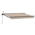 Elektrische ausziehbare Markise Beige und Anthrazit 3,5 x 2,5 m