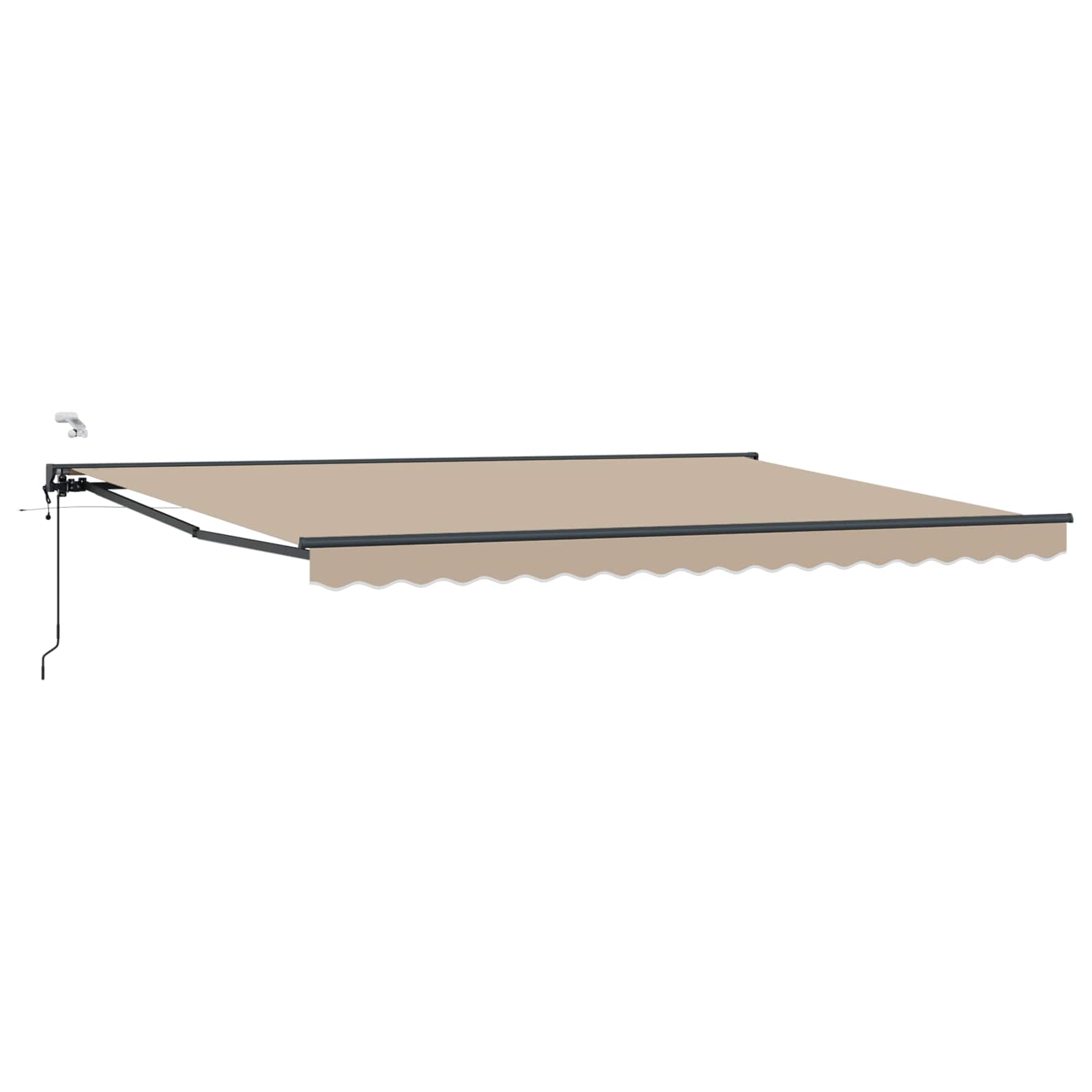 Elektrische ausziehbare Markise Beige und Anthrazit 5 x 3,5 m