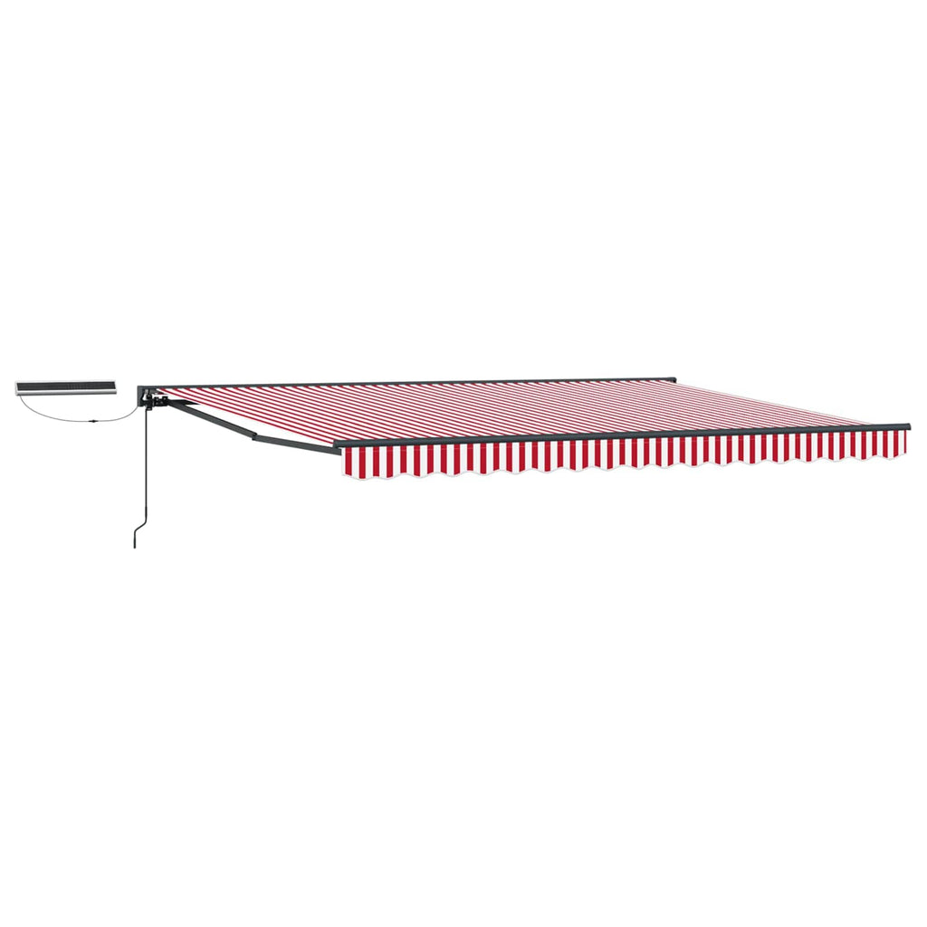 Elektrische ausziehbare Markise Rot, Weiß, Anthrazit 4 x 3 m