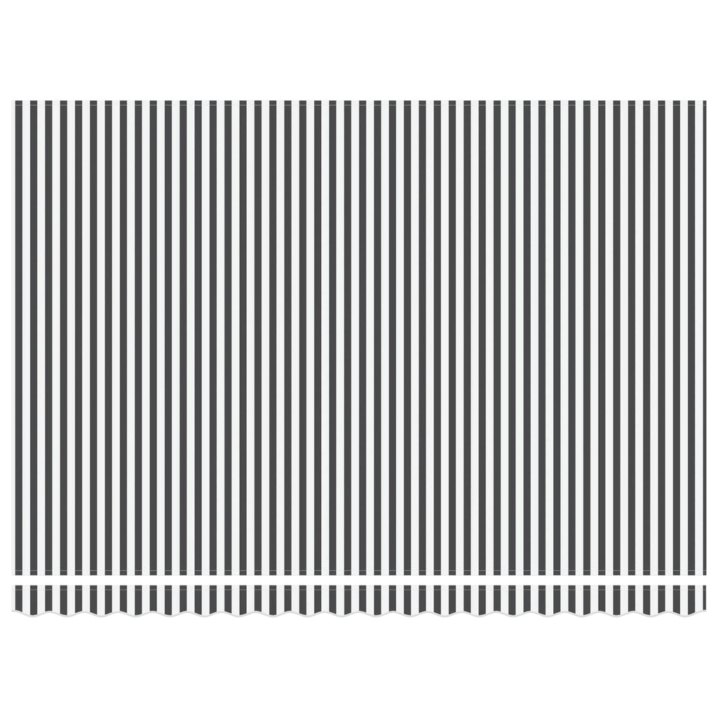 Elektrische ausziehbare Markise Anthrazit und Weiß 5 x 3 m