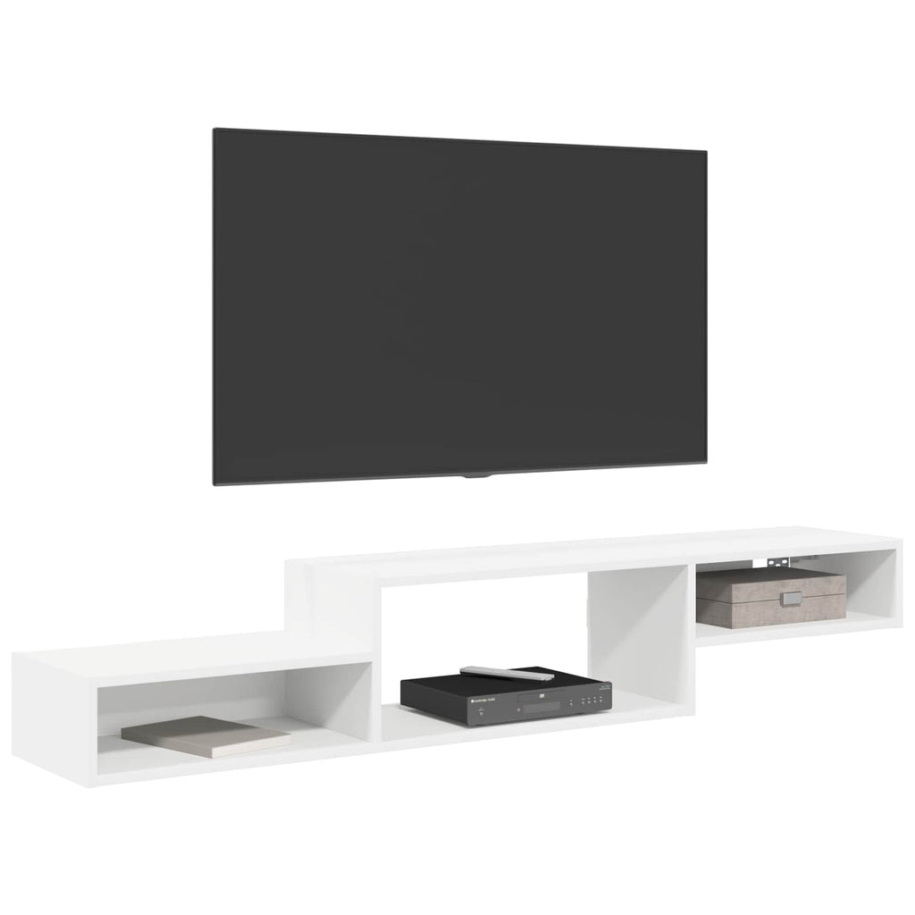 Wandmontierter TV-Schrank Wandhalterung Weiß 150 x 28 x 26 cm