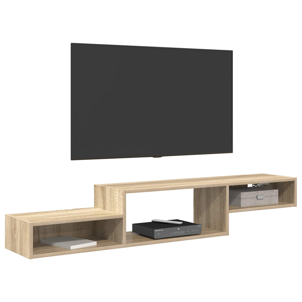Wandmontierter TV-Schrank Wandhalterung Sonoma-Eiche