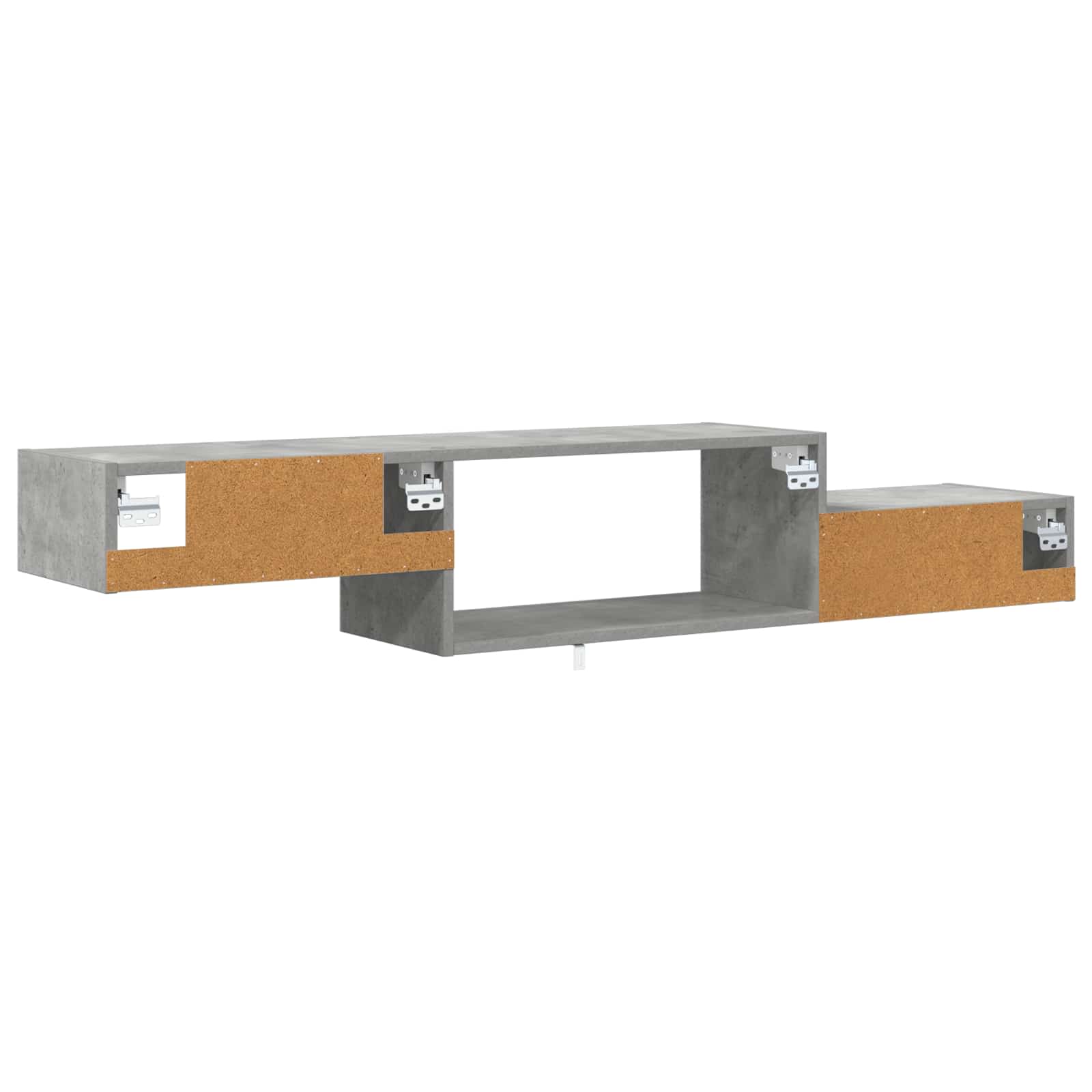 Wandmontierter TV-Schrank Wandhalterung Betongrau