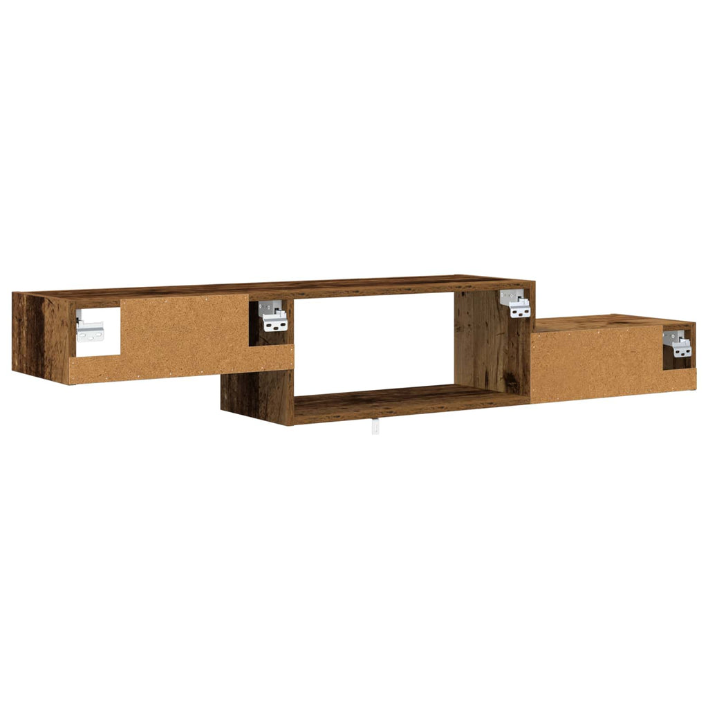 Wandmontierter TV-Schrank Wandhalterung Altholz