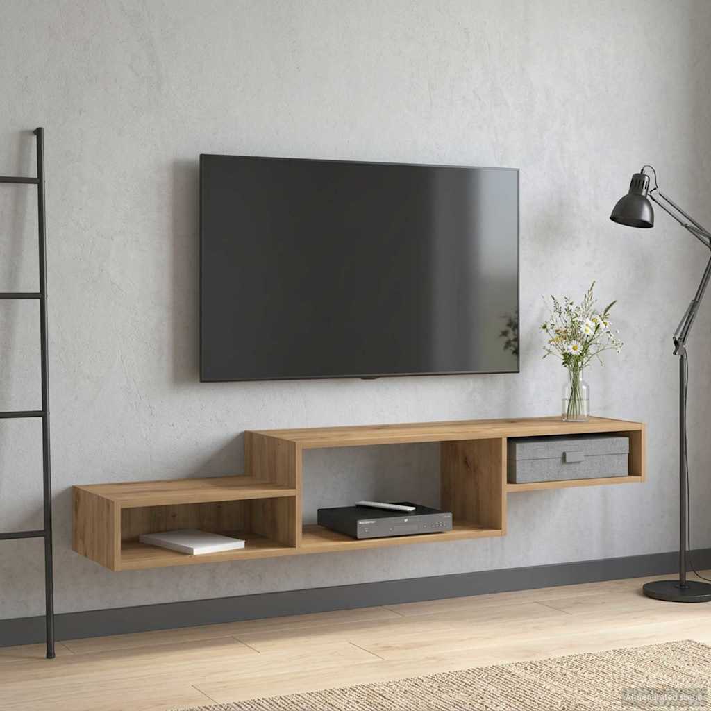 Wandmontierter TV-Schrank Wandhalterung Artisan-Eiche