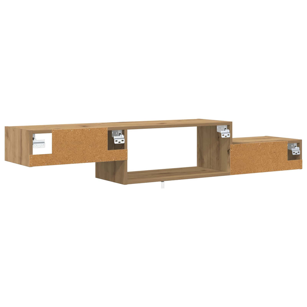 Wandmontierter TV-Schrank Wandhalterung Artisan-Eiche