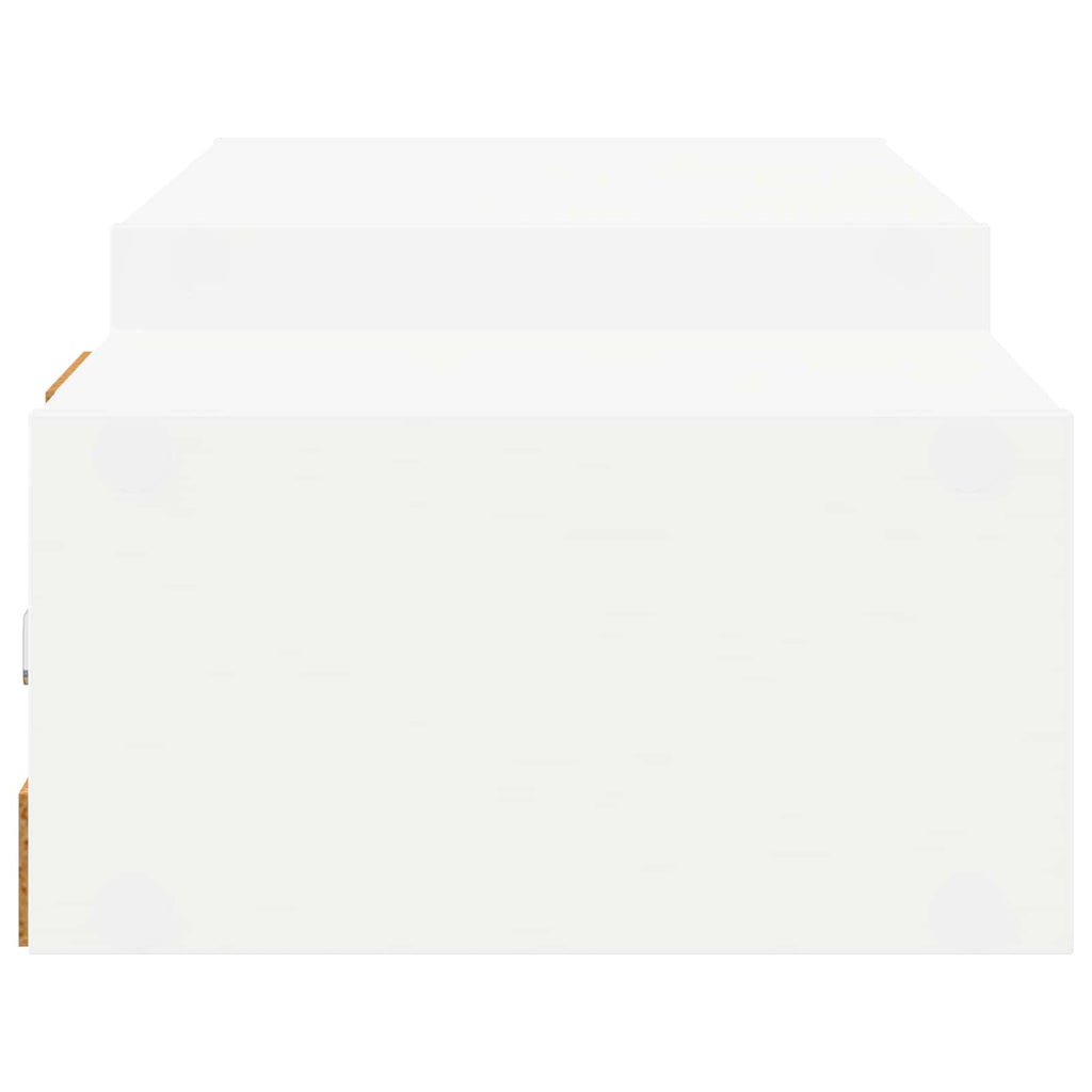 Wandmontierter TV-Schrank Wandhalterung Weiß 140 x 28 x 21 cm