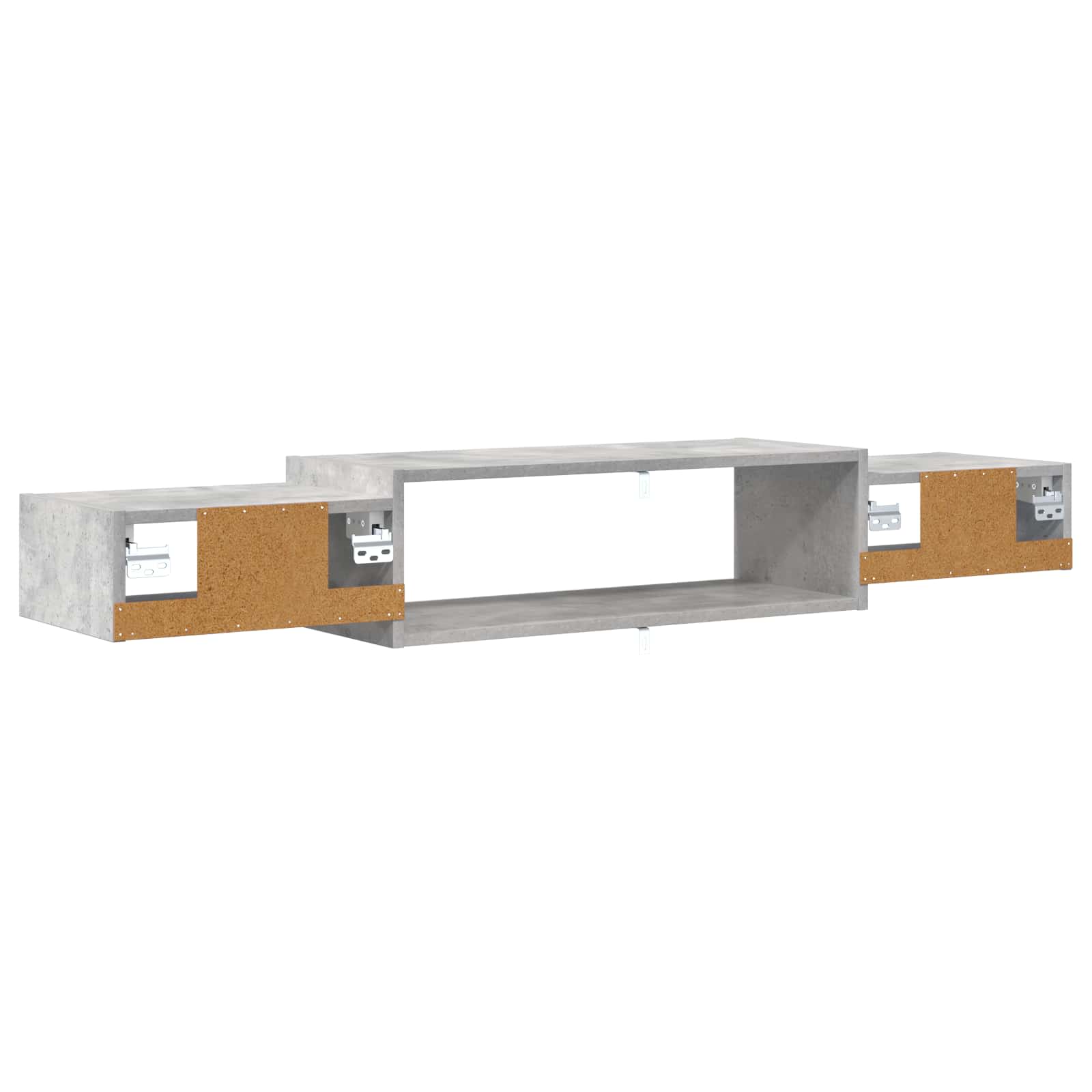Wandmontierter TV-Schrank Wandhalterung Betongrau
