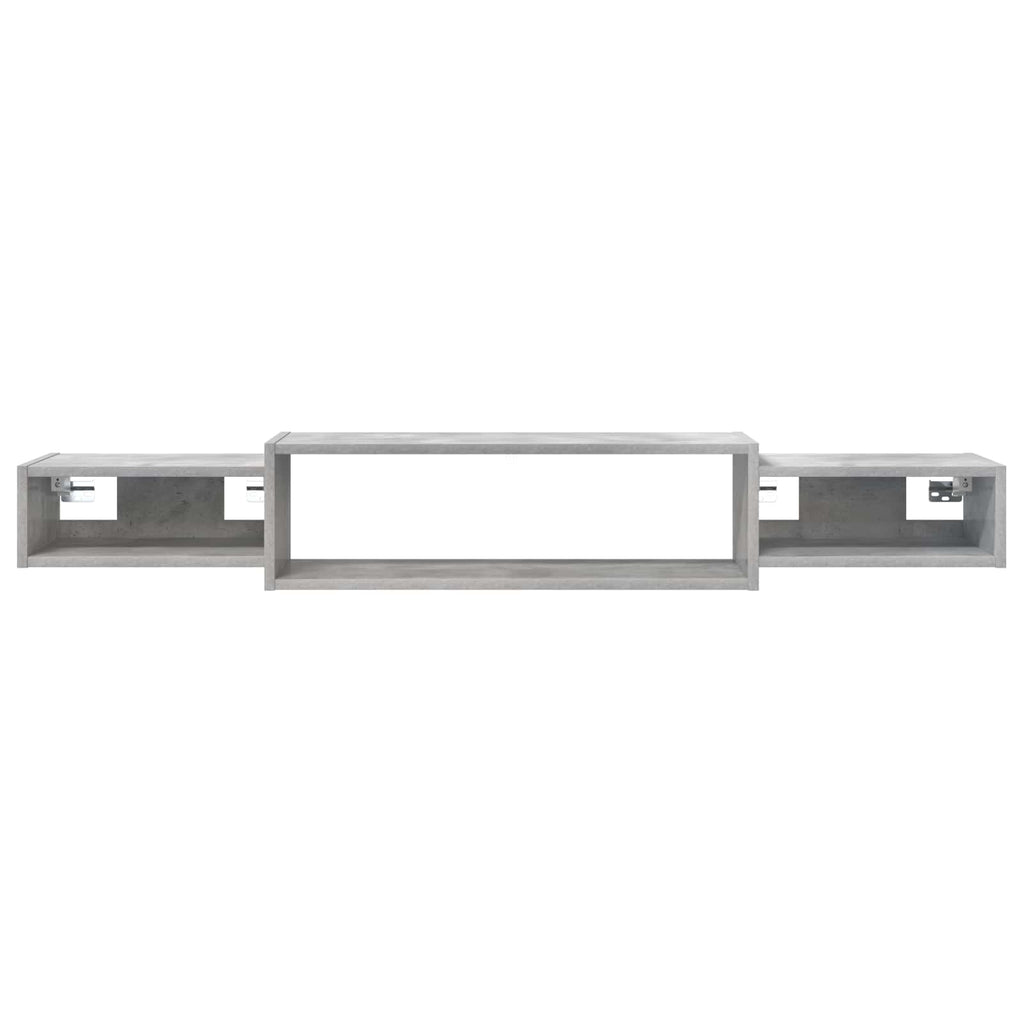 Wandmontierter TV-Schrank Wandhalterung Betongrau