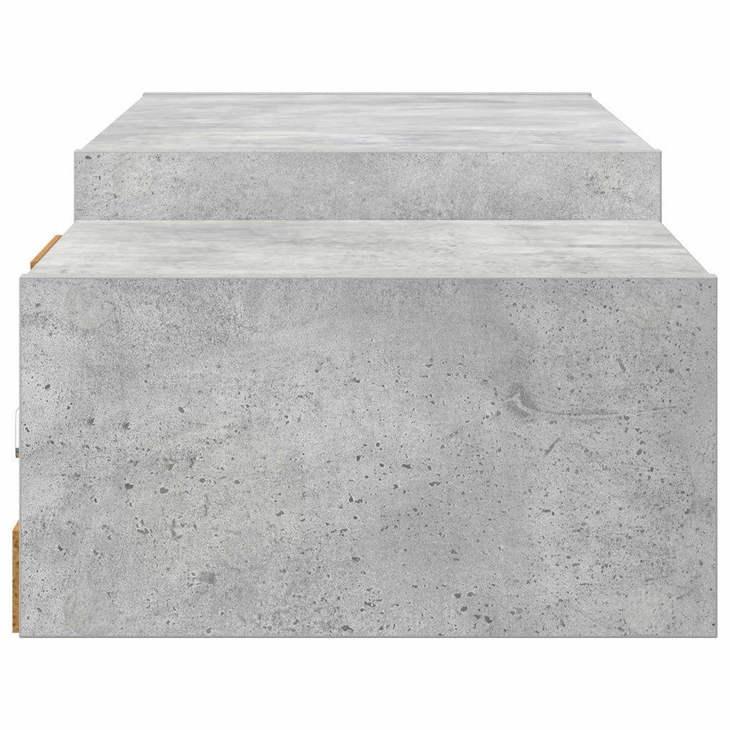Wandmontierter TV-Schrank Wandhalterung Betongrau