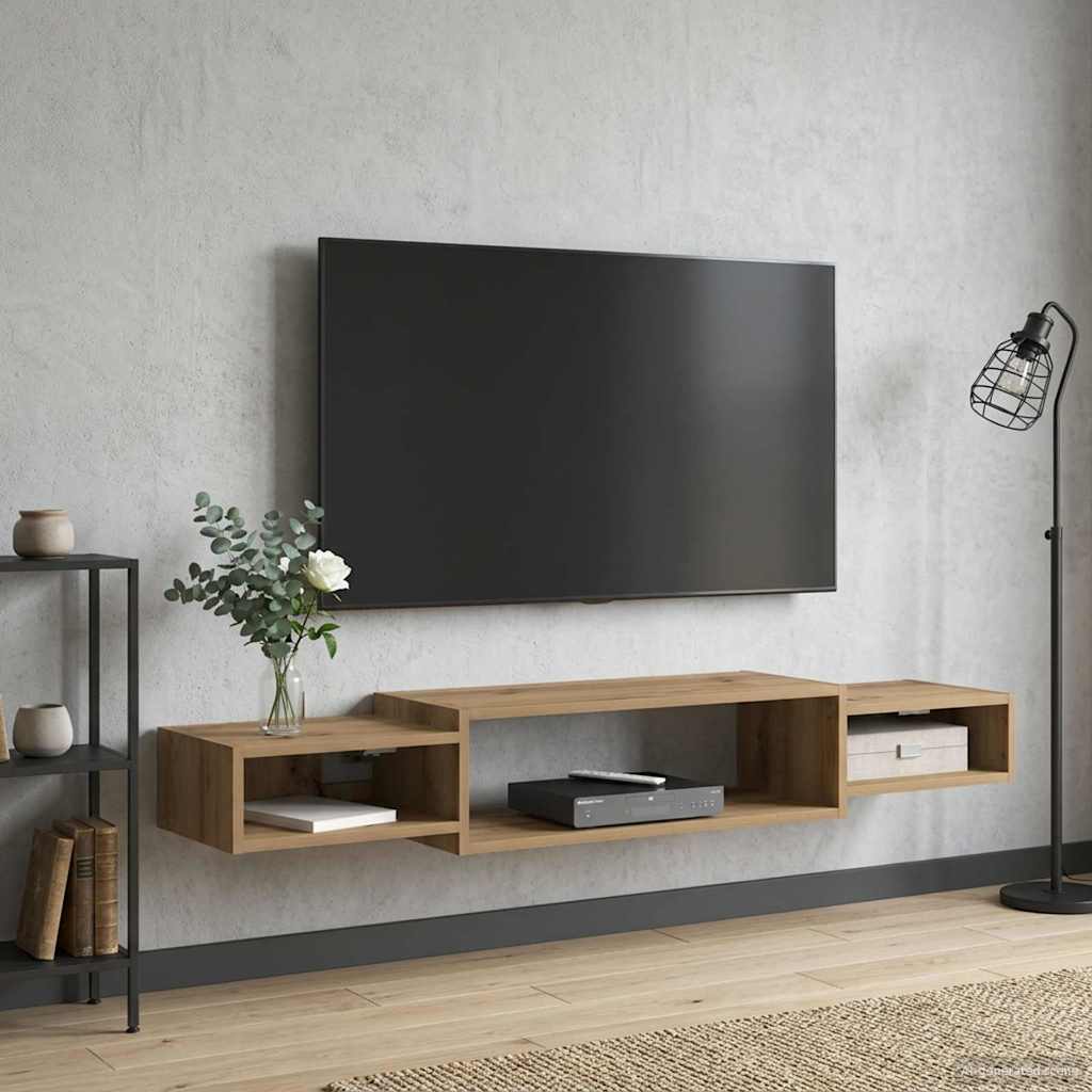 Wandmontierter TV-Schrank Wandhalterung Artisan-Eiche