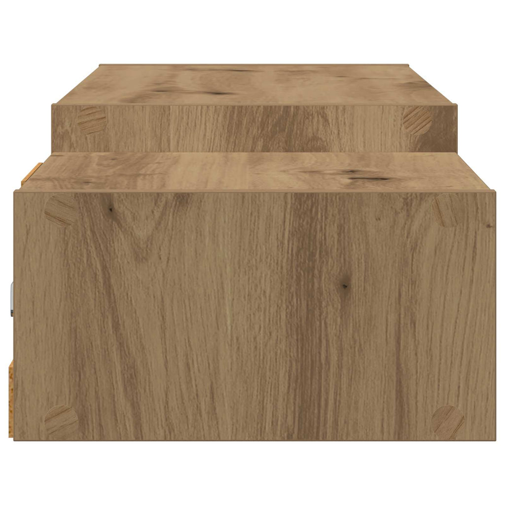 Wandmontierter TV-Schrank Wandhalterung Artisan-Eiche