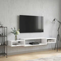Wandmontierter TV-Schrank Wandhalterung Weiß 180 x 28 x 21 cm
