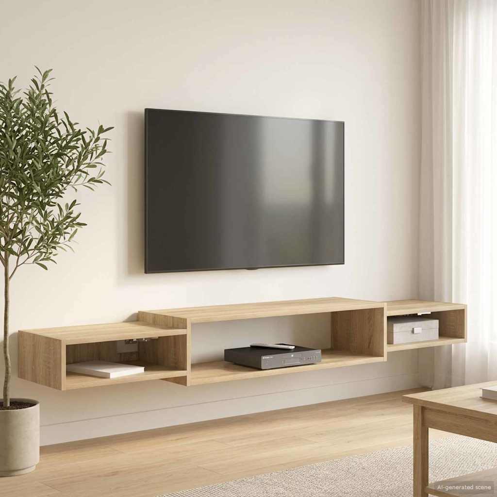 Wandmontierter TV-Schrank Wandhalterung Sonoma-Eiche