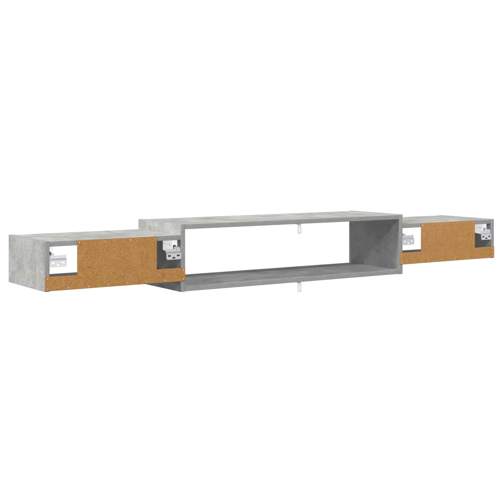 Wandmontierter TV-Schrank Wandhalterung Betongrau
