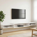 Wandmontierter TV-Schrank Wandhalterung Weiß 220 x 28 x 21 cm
