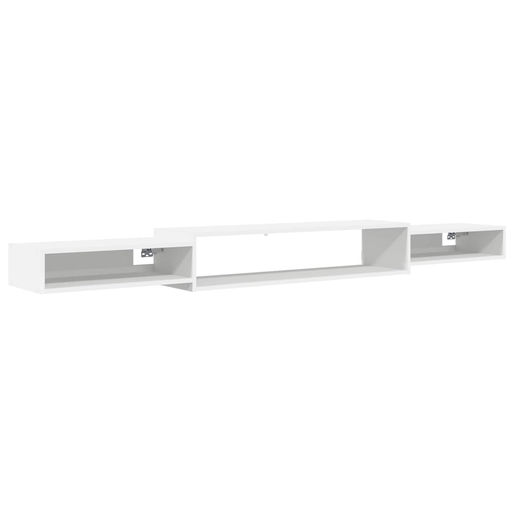 Wandmontierter TV-Schrank Wandhalterung Weiß 220 x 28 x 21 cm