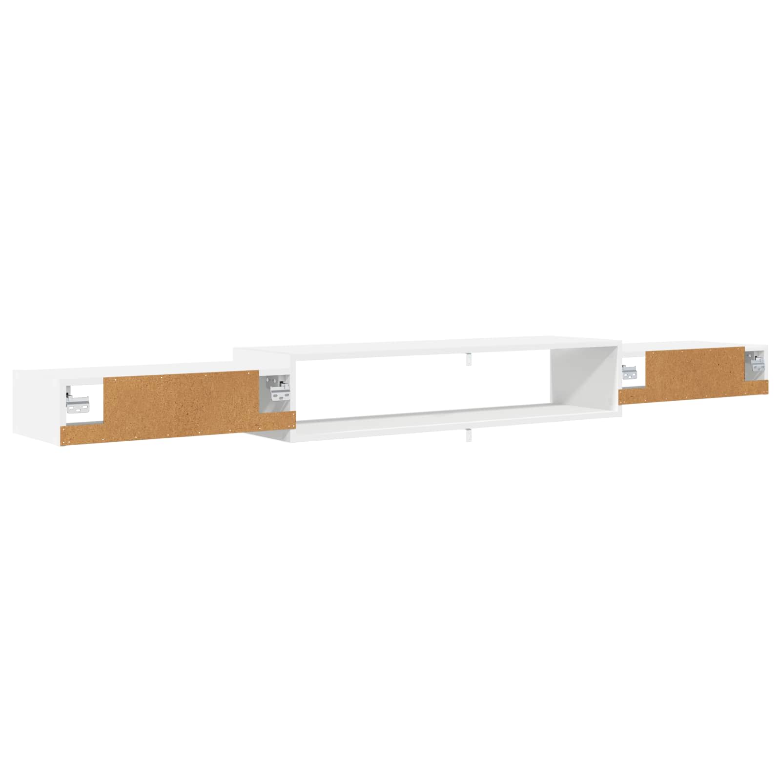 Wandmontierter TV-Schrank Wandhalterung Weiß 220 x 28 x 21 cm