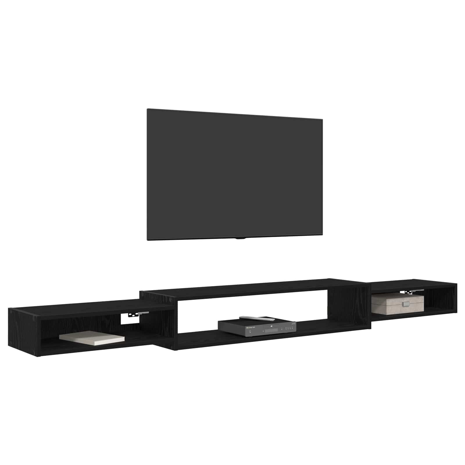 Wandmontierter TV-Schrank Wandhalterung Schwarze Eiche