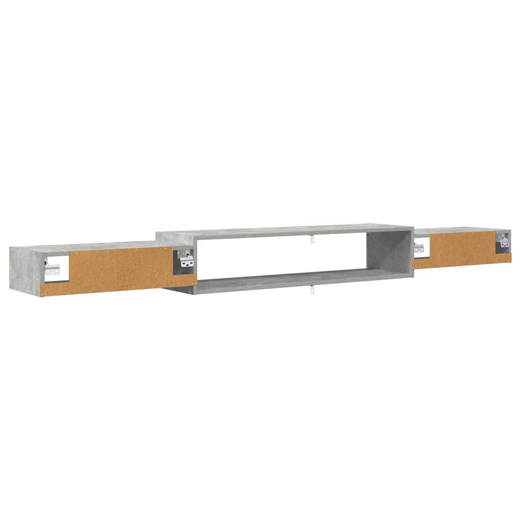 Wandmontierter TV-Schrank Wandhalterung Betongrau