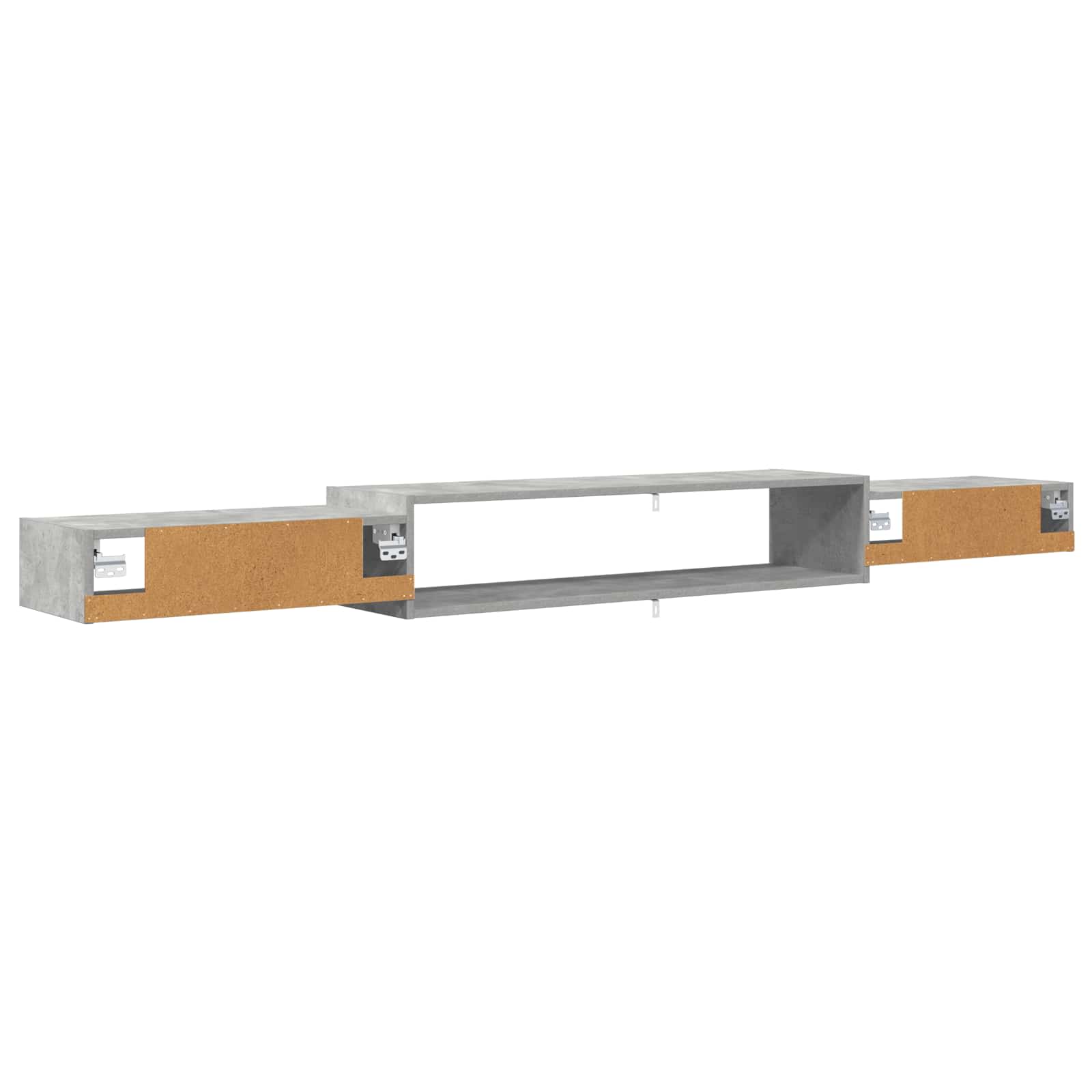 Wandmontierter TV-Schrank Wandhalterung Betongrau