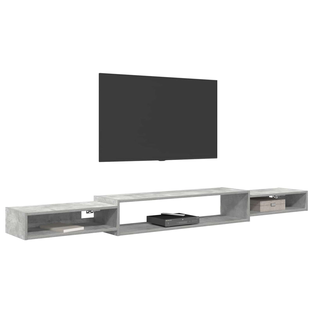 Wandmontierter TV-Schrank Wandhalterung Betongrau