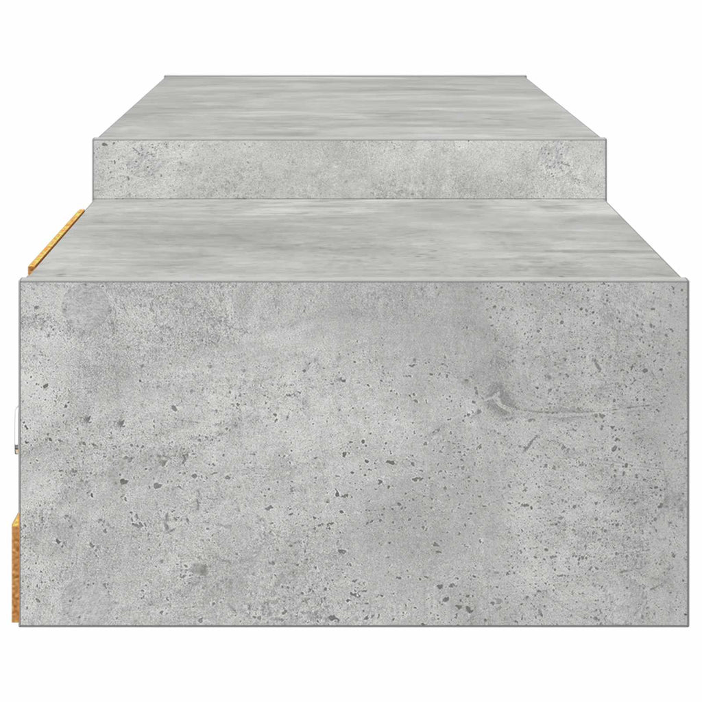 Wandmontierter TV-Schrank Wandhalterung Betongrau