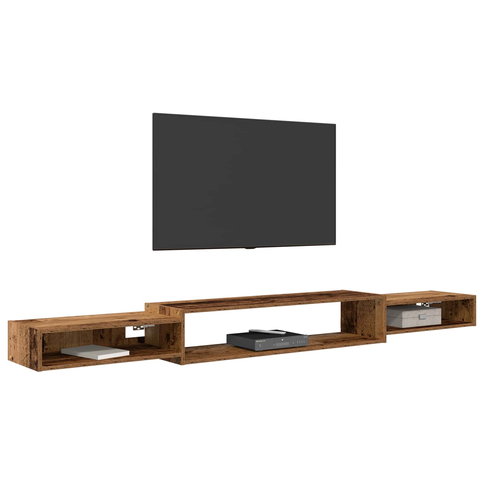 Wandmontierter TV-Schrank Wandhalterung Altholz