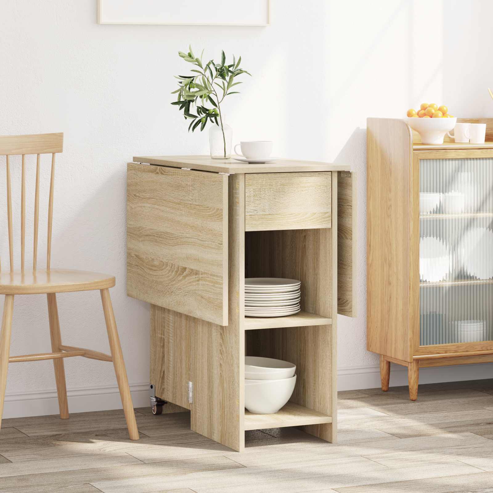 Esstisch 115 x 70 x 75 cm Holzwerkstoff Sonoma-Eiche