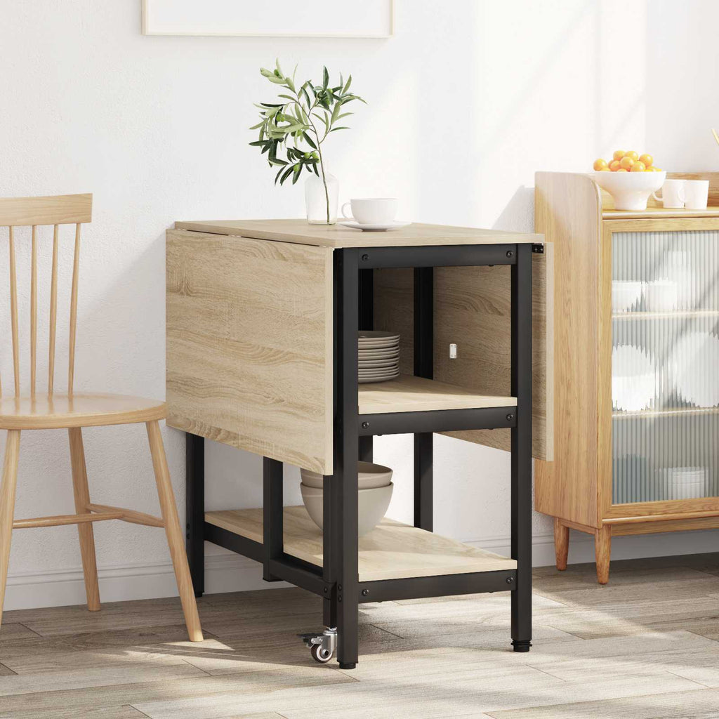 Esstisch 122 x 80 x 76,5 cm Holzwerkstoff Sonoma-Eiche