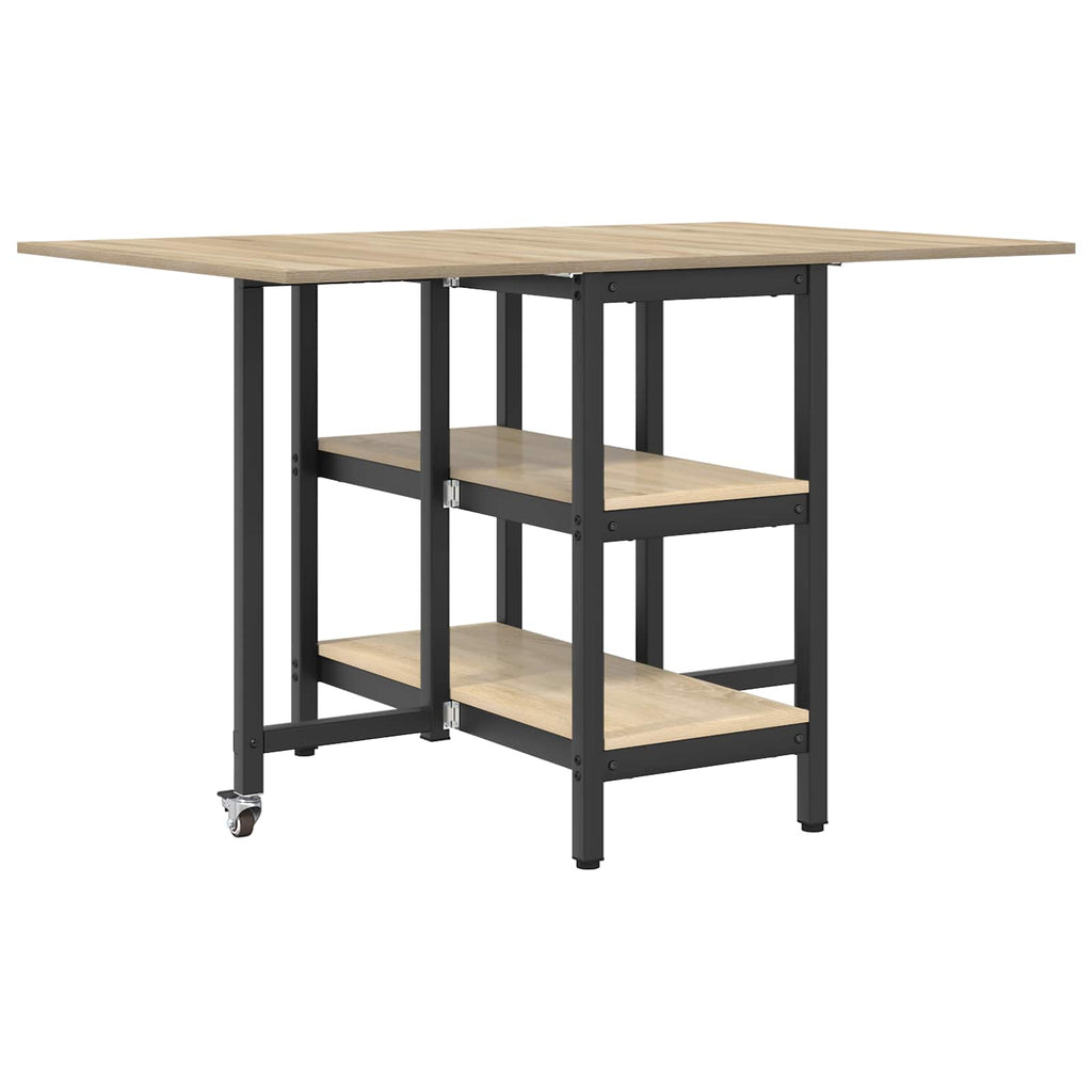 Esstisch 122 x 80 x 76,5 cm Holzwerkstoff Sonoma-Eiche