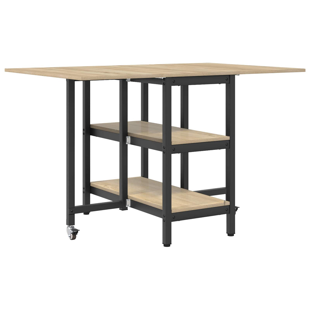 Esstisch 122 x 80 x 76,5 cm Holzwerkstoff Sonoma-Eiche