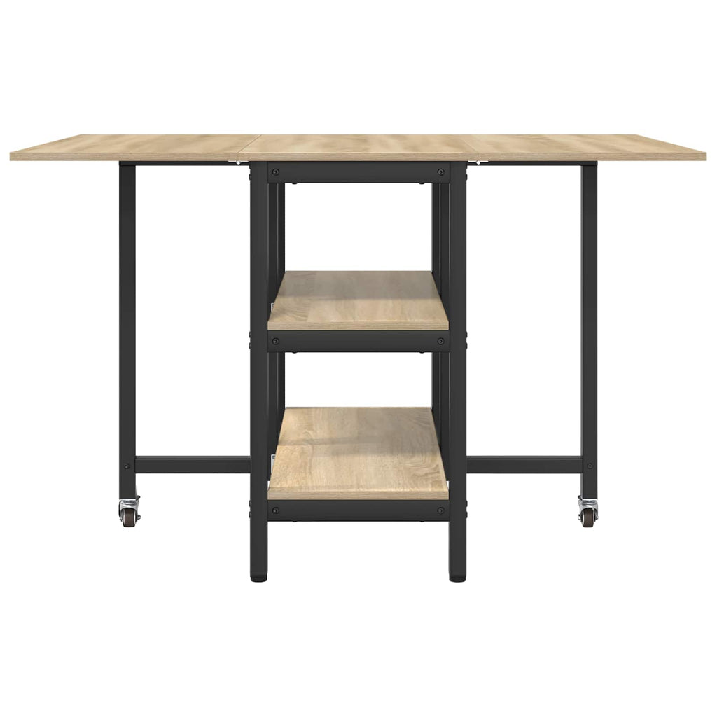 Esstisch 122 x 80 x 76,5 cm Holzwerkstoff Sonoma-Eiche